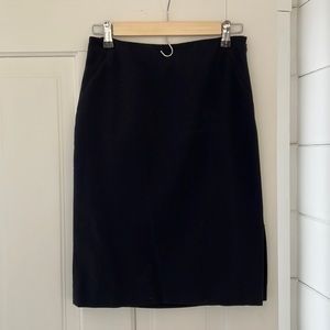 Knee length pencil skirt navy